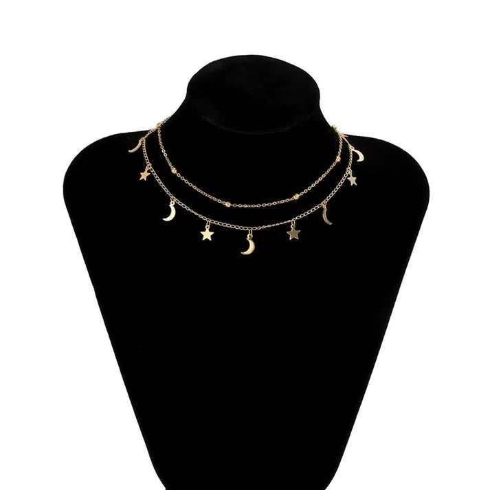 Luna & Star Layered Choker