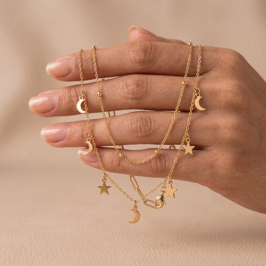 Luna & Star Layered Choker