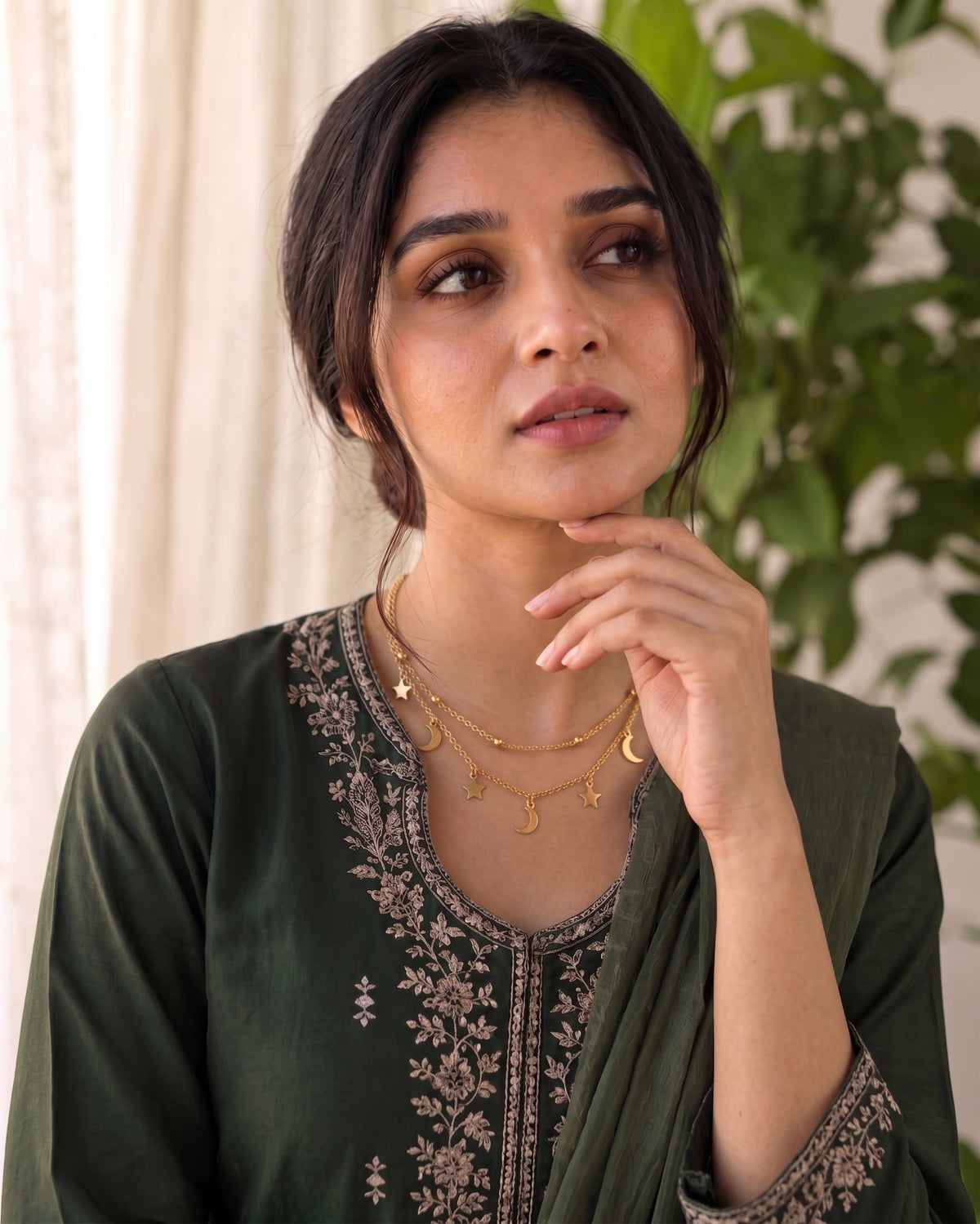 Luna & Star Layered Choker