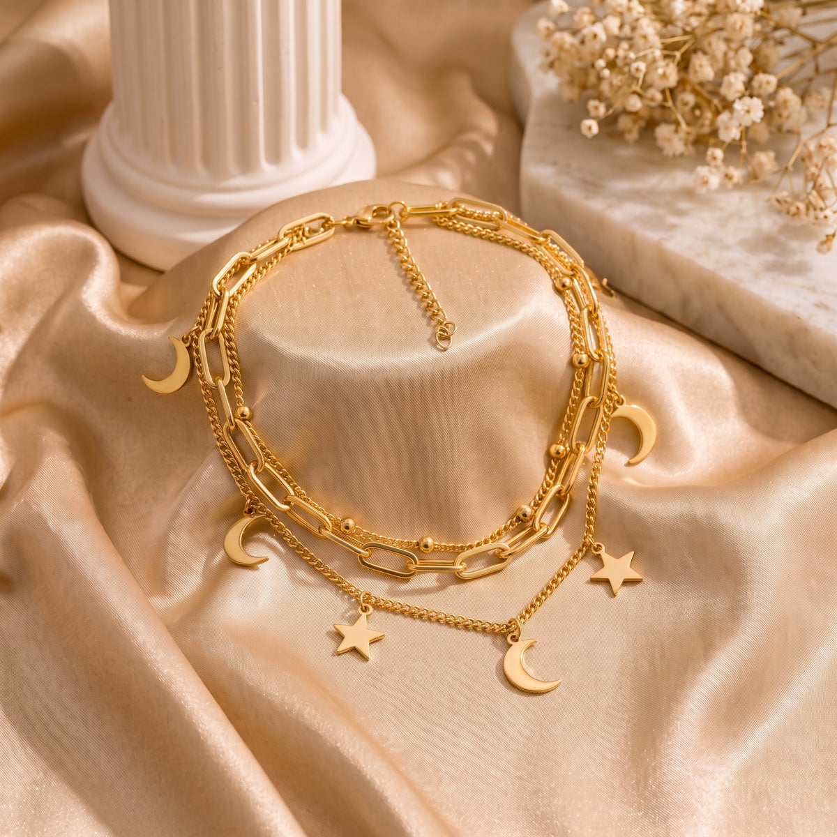 Luna & Star Layered Choker